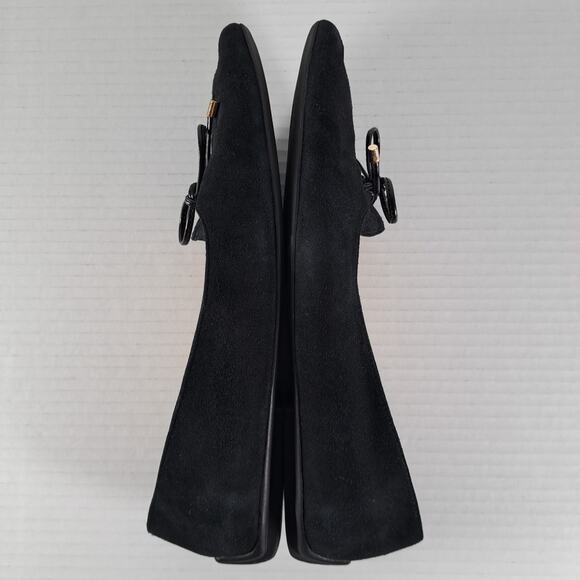 Talbots Francesca Driving Flats Womens 7.5 Black Suede Leather Pointed Toe Shoes - Picture 14 of 14